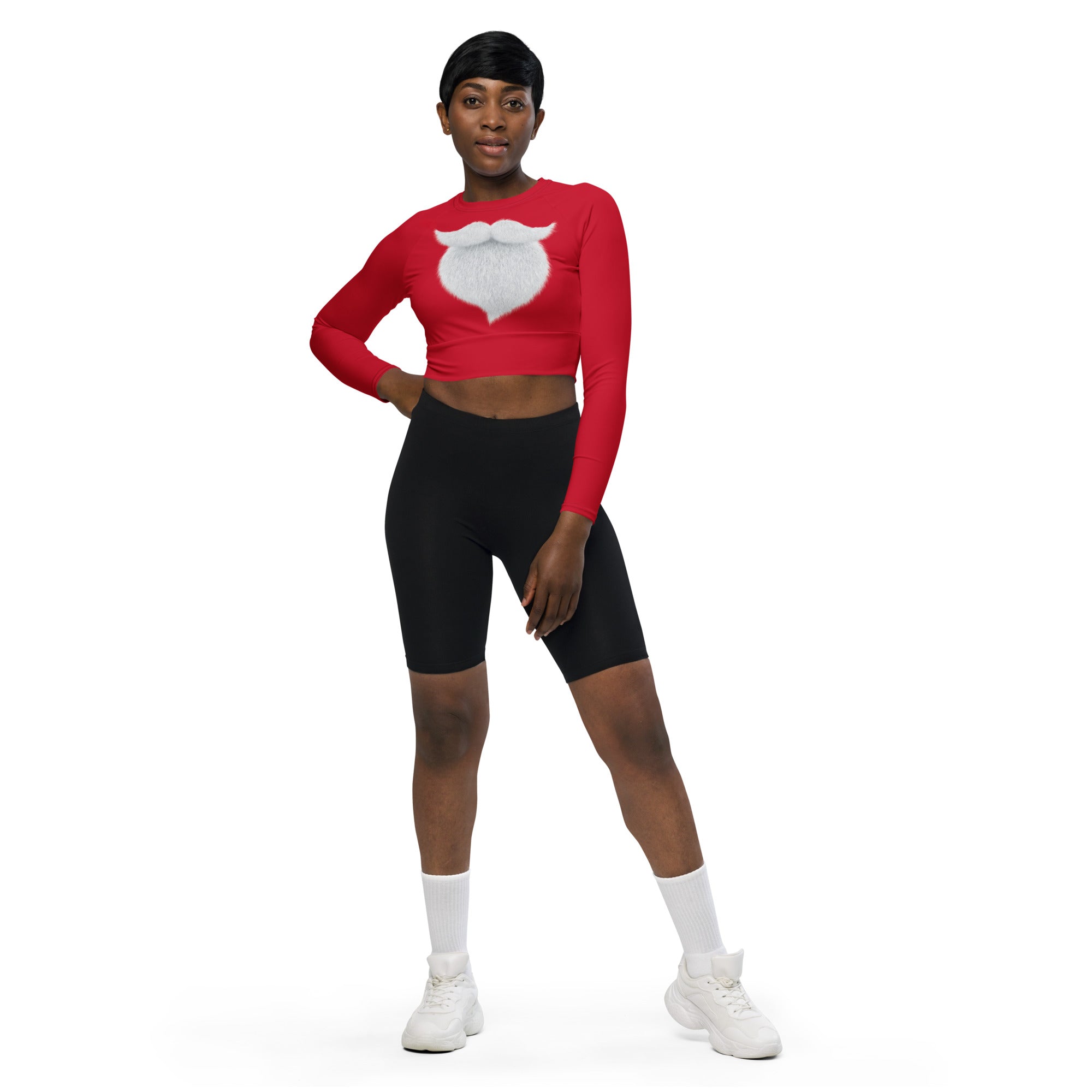 Not a Christmas Pajamas Cropped Top. Christmas Colors Streetwear or Activewear. WickedYo.